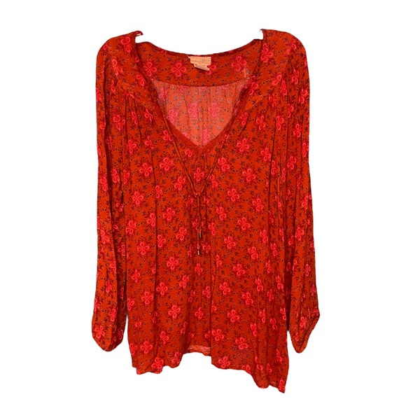 NATURAL LIFE Tops Natural Life Womens Boho Blouse With Brass